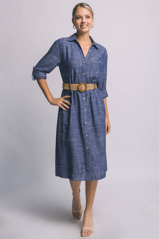 Button-Down Midi Dress