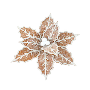 Gingerbread Poinsettia Clip