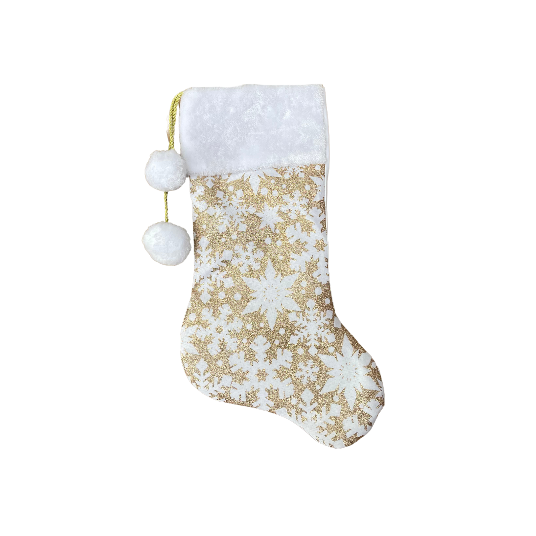 Gold Glitter Stocking 20.5"