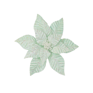 Mint Green Poinsettia Clip