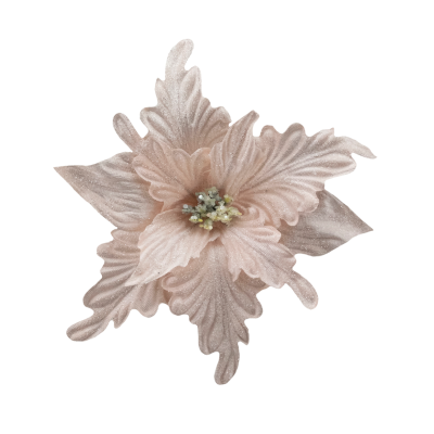 Light Pink Poinsettia Clip