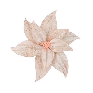 Pink Velvet Poinsettia Clip