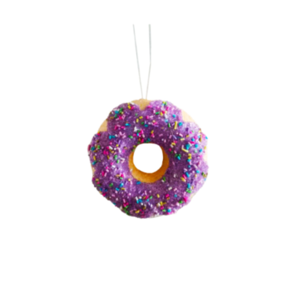 Purple Sprinkle Donut Ornament