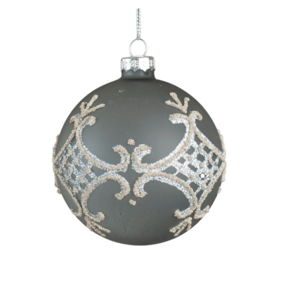 Silver Pattern Glass Ornament