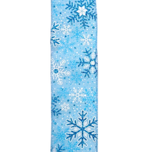 Light Blue Snowflake Ribbon