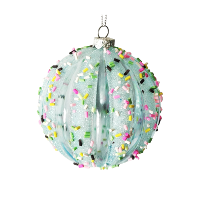 Blue Sprinkle Ornament 3"