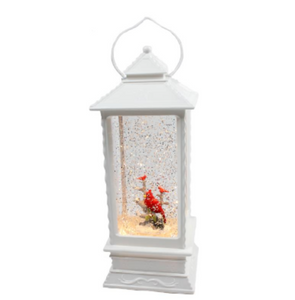 LED White Cardinal Lantern