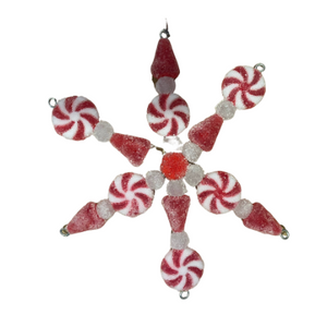 Peppermint Snowflake Ornament