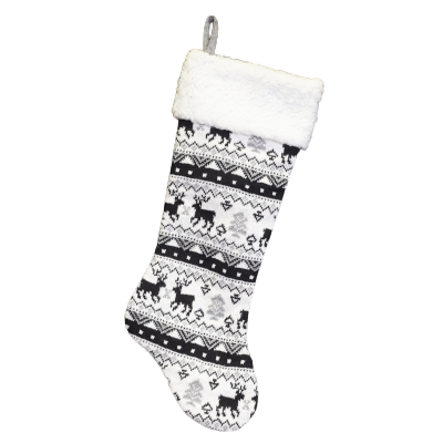 Knitted Stocking Black & White