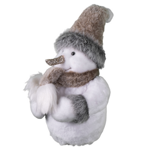 Snowman with Fur Scarf