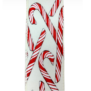 Candy Cane Wired Ribbon