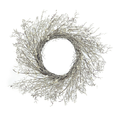 Champagne Glitter Twig Wreath