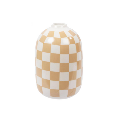 Checkered Ceramic Vase