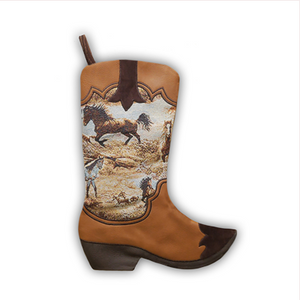 Brown Cowboy Boot Stocking