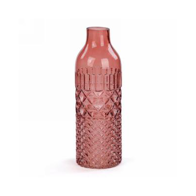 Terracotta Glass Textured Vase