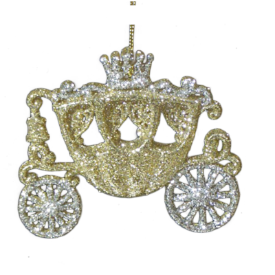 Royal Carriage Ornament in Gold