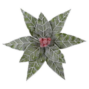 Green Poinsettia Clip