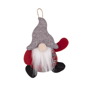 Grey Hat Euro Santa Ornament