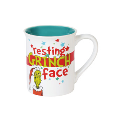 Resting Grinch Face Mug