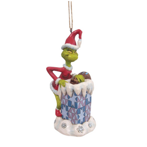 Grinch in Chimney Ornament