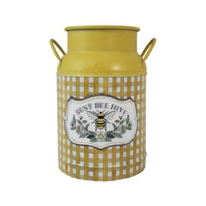 Yellow Bee Hive Milk Can