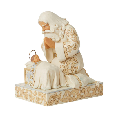 Santa Praying Over Baby Jesus