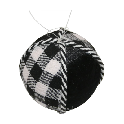 Black and White Fabric Ornament
