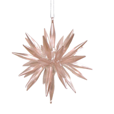 Pear Pink Starburst Ornament