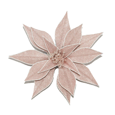 Pink Poinsettia Clip