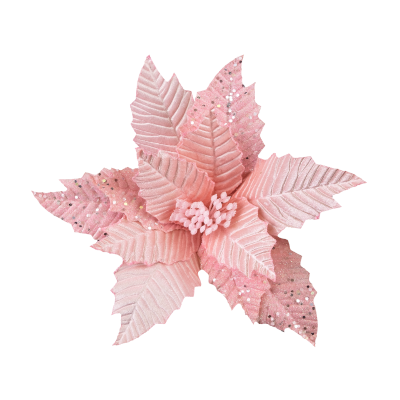 Light Pink Poinsettia Clip