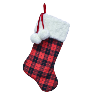 Red and Black Buffalo Check Stocking