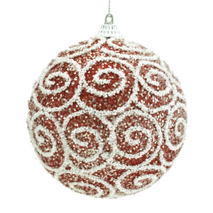 Red Swirl Ornament