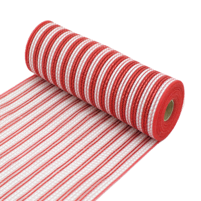 Red and White Decor Mesh