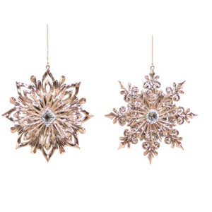 Rosegold Snowflake Ornament