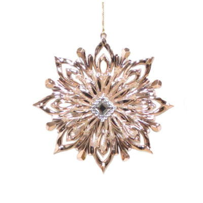 Rosegold Snowflake Ornament