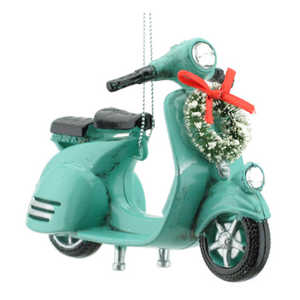 Blue Scooter Ornament
