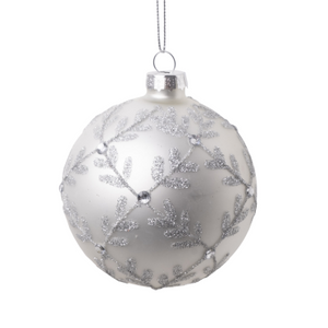 Silver Glass Ornament