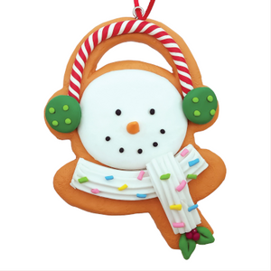 Snowman Clay Gingerbread Ornament