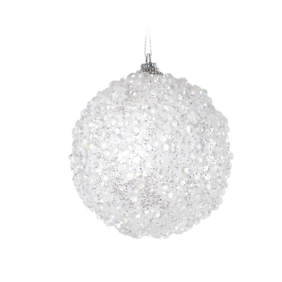 White Ice Bead Ornament