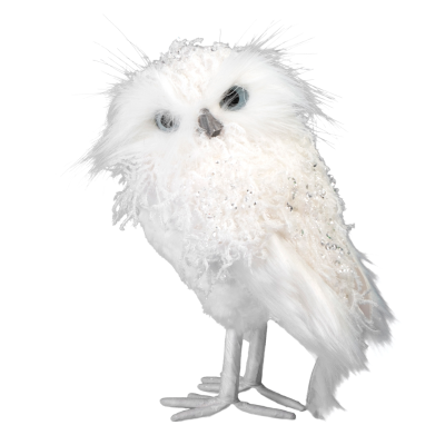 White Owl with Fur & Ice